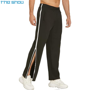 Pantaloni da basket da uomo <span class=keywords><strong>con</strong></span> 2 cerniere <span class=keywords><strong>laterali</strong></span>, chiusura completa a <span class=keywords><strong>bottoni</strong></span>, pantaloni sportivi post-operatori, tasche, chiusura a <span class=keywords><strong>bottoni</strong></span>, pantaloni effetto stropicciato - Product Image 3