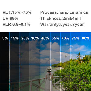 Gappro Sunset Red Chamele VLT80 % Solar Car Glass Sticker púrpura camaleo Nano Ceramic Black Car Solar Window Tint Film - Product Image 2