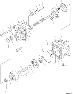 Pompe hydraulique authentique 7081T00711 708-1T-01711 FD35 FD45Y FG40Z pour chariot élévateur Komatsu et engins de construction - Product Image 5