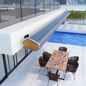 Pergola Bioclimatica <span class=keywords><strong>Motorizzata</strong></span> a Cassonetto Completo con <span class=keywords><strong>Tetto</strong></span> Retrattile, Sistema di Protezione UV in Alluminio per Balcone e Giardino - Product Image 3