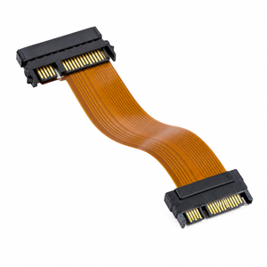 สายเคเบิล FPC แบบแบนยืดหยุ่น ขยายได้ 7+15 พิน สำหรับข้อมูลและพลังงาน HDD SSD ความยาวตามสั่ง ผู้ผลิต OEM - Product Image 1