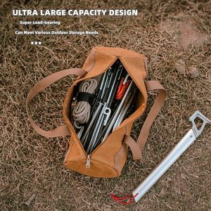 Sac de rangement pour camping en plein air, 150-200L, fermeture à glissière, sac de transport en nylon pour cordes et piquets - Product Image 1