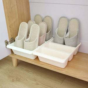 Three Compartment Vertical <b>Shoe</b> <b>Rack</b> Integrated Plastic Tray <b>Shoe</b> Organizer For Desktop And Bedroom Storage - Product Image 4