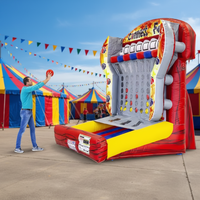 Jeux de basket gonflables géants personnalisés Commercial Connect 4 Four pour enfants et adultes, idéaux pour les fêtes foraines et événements sportifs