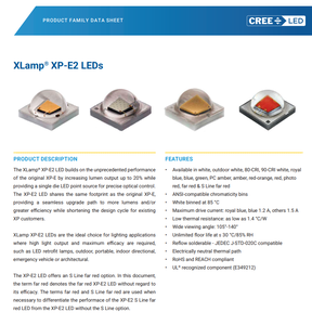 CREEs XPEBFR-LS-0000-00A01 XP‑E2 ไฟ LED สีแดงเข้ม SMD 730nm 350mA 3W กำลังสูง สำหรับปลูกพืชสวน - Product Image 2