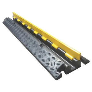 Protection de câble robuste pour extérieur, rampe en caoutchouc pour câble de <span class=keywords><strong>sol</strong></span>, protège-câble en plastique, protège-câble, 1 canal, rétrécisseur de vitesse - Product Image 2