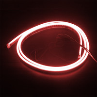FSYLX 1.2M 1.5M 1.8M Bande LED de voiture à effet de défilement Blanc Bleu Rouge Bleu Glace Vert Rose, pour éclairage de capot de jour et de capot moteur