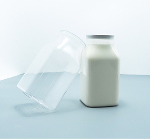Vaso Desechable de PET para Té con Leche, Botella para Bebidas con Tapa, Botella de Plástico Transparente para Refrescos - Product Image 4