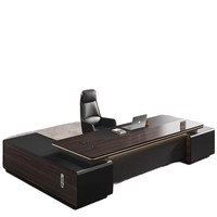 Ensemble de chaise de bureau de direction moderne et minimaliste en forme de L avec tiroirs ignifuges en PVC – Mobilier commercial