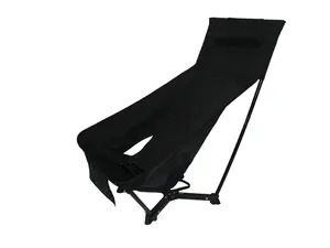 كرسي للتخييم قابل للطي عالي الجودة بظهر عالٍ وإطار على شكل حرف X من سبائك الألومنيوم للاستخدام الخارجي - Product Image 4