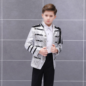 Costume de prince de cour pour garçons, style <span class=keywords><strong>palais</strong></span> européen, avec paillettes et franges, pour Halloween, fête, scène, performance - Product Image 3