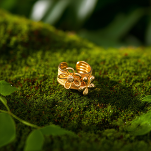 Fashion <b>Rings</b> 316L Stainless Steel PVD <b>Gold</b> Plating Sustainable Resistant Design - Product Image 3