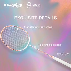 <span class=keywords><strong>Raquette</strong></span> <span class=keywords><strong>de</strong></span> <span class=keywords><strong>badminton</strong></span> ultra-légère en aluminium et carbone avec stabilité améliorée et anti-torsion pour le jeu compétitif - Product Image 5