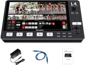 FEELWORLD L4 <span class=keywords><strong>video</strong></span> Mixer Switcher, 10.1 "Màn hình cảm ứng, USB3.0, HDMI, 4K dòng sống, OEM tùy chỉnh, logo in, nhà máy bán buôn - Product Image 6