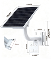 Panel Solar Monocristalino de 40W, Batería LiFePO4 de 45Ah, Controlador de Carga Solar MPPT Mejorado, Soporte de Gancho Curvo para Cámara de Seguridad