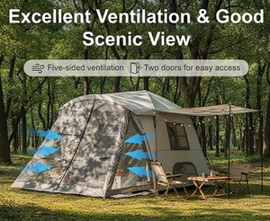 Carpa de Camping OEM para 4 Personas, Portátil, Personalizada, Impermeable, de <span class=keywords><strong>Oxford</strong></span>, con Dos Habitaciones, Automática e Instantánea - Product Image 4