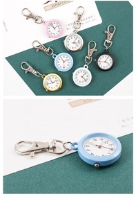 <span class=keywords><strong>Montre</strong></span> de <span class=keywords><strong>poche</strong></span> vintage à quartz pour <span class=keywords><strong>femme</strong></span>, populaire et tendance, avec bracelet en acier inoxydable, broche et porte-clés - Product Image 6
