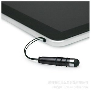 Color del OEM y el logotipo de cabeza de bala Mini de metal inteligente lápiz táctil capacitiva con punta de goma - Product Image 5