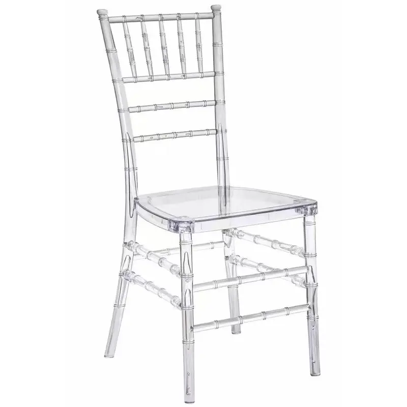 Wholesale Stackable Clear Resin Acrylic Plastic Events Wedding Transparent Chiavari Chair For Party