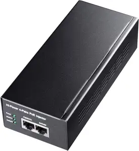 Poder do porto duplo 2 sobre o adaptador ativo 100 do desktop do gigabit do injetor 100/1000M IEEE802.3af 60 W do ponto de entrada do gigabit dos ethernet