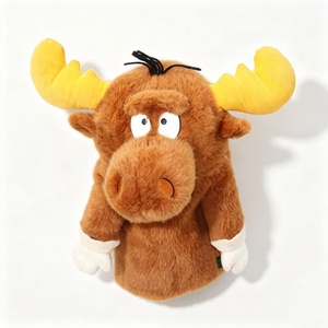 Marioneta de mano de animal personalizada, marioneta de peluche de alce, marioneta de mano de animal del bosque, marioneta de animal con boca móvil - Product Image 4