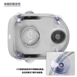 Siège de bain pour bébé avec design antidérapant pour nourrissons et tout-petits, petite taille, tabouret de baignoire pliable en plastique, gris et bleu - Product Image 4