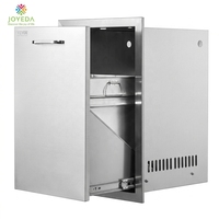 JOYEDA Cuisine extérieure moderne écologique en acier inoxydable 304 avec évier, robinet, support pour bouteille de propane, porte-sacs poubelle et triple tiroir