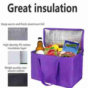 Sac isotherme portable pour pique-nique, étanche, pour aliments, boissons, sac à déjeuner isotherme, sac de courses, glacière avec fermeture éclair - Product Image 2