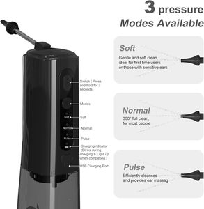 Kit de nettoyage de cérumen pour adultes Offre Spéciale alimenté à l'<span class=keywords><strong>eau</strong></span> à usage domestique équipement de rinçage des oreilles matière plastique type de prise américaine - Product Image 4