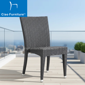 Silla de Comedor Lateral de Mimbre <span class=keywords><strong>Sintético</strong></span> para Jardín, Patio, Restaurante, <span class=keywords><strong>Muebles</strong></span> de Exterior a Precio Económico - Product Image 1