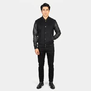 Chaquetas Varsity Personalizadas para Hombre, Logotipo Bordado, Equipo Universitario de Béisbol, Moda, 100% Algodón, Corte Holgado, Estilo Bomber - Product Image 1