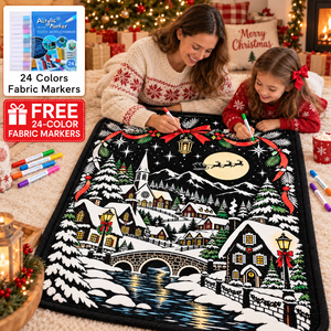 Kit de coloriage de Noël DIY pour enfants, 24 marqueurs, motifs de lignes, rennes, bonhomme de neige, sapin, cadeau, peinture personnalisée pour enfants - Product Image 1