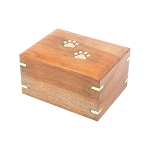 Wooden <strong>Pet</strong> Urns Cat and Dog Ashes <strong>Memorial</strong> <strong>Box</strong> with Photo Frame Solid Wood Funeral Supplies - Product Image 1