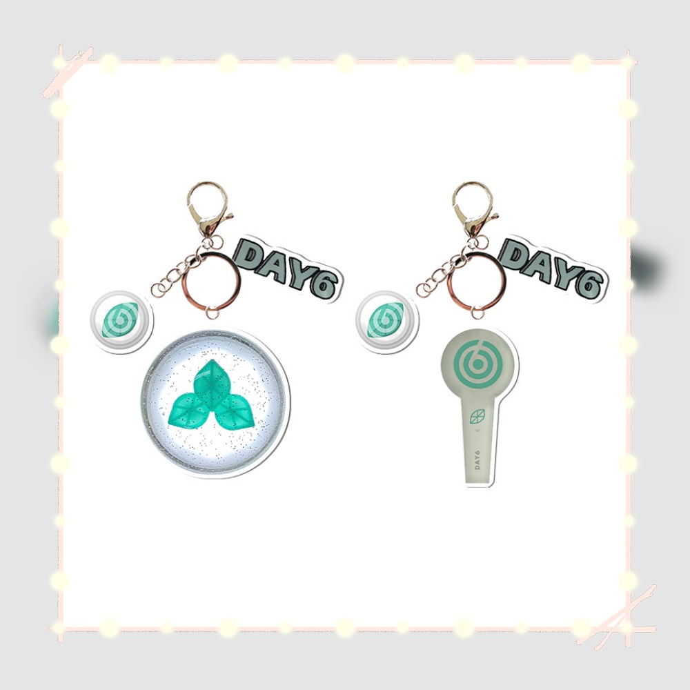 3pcs/set Kpop DAY6 Keychain Lightstick Bag Charms Car Key Ring