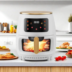 Vente directe usine Nouvelle friteuse à air numérique intelligente sans huile 6L en plastique pour usage domestique et en camping-car Nettoyage facile Prix réduit - Product Image 1