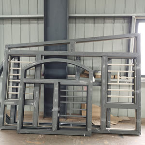 Fenêtre à battant horizontale en acier inoxydable de style européen et chinois, <span class=keywords><strong>vitrage</strong></span> <span class=keywords><strong>double</strong></span> incurvé/en arche, <span class=keywords><strong>baie</strong></span> en aluminium, antivol, pour hôtel - Product Image 5