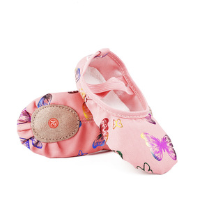 Children Ballet Shoes Butterfly Gold-stamped Free Lace Cat Claw Shoes Elegant Chinese Dance Girls <strong>Ballerina</strong> Practice Dance Shoe - Product Image 1