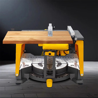 Scie à onglet multifonction électrique tout-en-un 2200W pour une coupe sans poussière sur les planches de bois et les sols, avec table coulissante