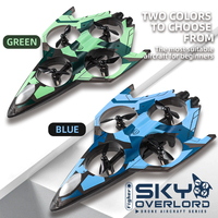 Avión de Combate RC Estilo XY117 para Principiantes, Control Manual con Retroiluminación LED, Motor de 2.4GHz, Modelo sin Cabeza