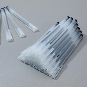 Frosted <b>White</b> Gel <b>Pen</b> Black Ink Needle Tip Office School Stationery Plastic Body Caps Closure Smooth Writing Quick Drying - Product Image 3