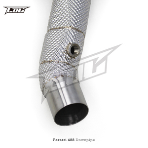 Tubo de <span class=keywords><strong>Escape</strong></span> Directo para Motor BSK Turbo para Ferrari 488 3.9T V8 2015-2019, Sistema de <span class=keywords><strong>Escape</strong></span> de Flujo <span class=keywords><strong>Libre</strong></span> con Protector de Calor SUS304 - Product Image 4