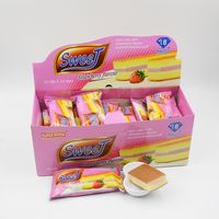 Crème pandan, vente en gros, fraise, banane, saveur chocolat, gâteau en couche douce, usine