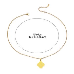 Colliers de mode en acier avec pendentif double face Sabr <span class=keywords><strong>Shukr</strong></span> Tawakkul, motif islamique musulman arabe Allah, gratitude et confiance en Dieu, motif trèfle - Product Image 2