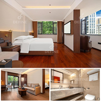 Luxuriöses 5-Sterne-Hotel Schlafzimmer-Set Komplette Moderne Hotelmöbel Anpassbare Holz-Schlafzimmermöbel-Sets für Resort-Hotels