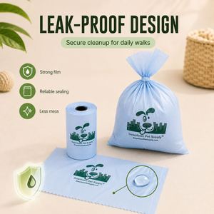 Bolsas para excrementos de mascotas al por mayor, personalizadas, impresas, a prueba de fugas, ecológicas, de HDPE, biodegradables, hechas de almidón de maíz. - Product Image 2