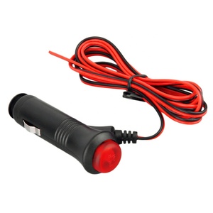 محول طاقة ولاعة سجائر السيارة MX 24 فولت مع كابل تمديد ذكر وزر تشغيل وموصل تيار مستمر 5.5 ملم 2.1 ملم - Product Image 4