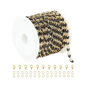 hot sale 2 Meters Gold Plated stainless steel Chains,Oil Drip Cable Bulk Chain for Necklace DIY Jewelry Making Supplies