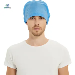 Wholesale Nonwoven Doctor Nursing Head Cover Medical Caps Disposable Surgical Cap With Tie