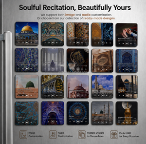 Regalo Islamico Musulmano Personalizzato, Altoparlante BT Ricaricabile con Versetto della Sura <span class=keywords><strong>Yasin</strong></span>, Riproduttore Audio Magnetico da Frigorifero - Product Image 4