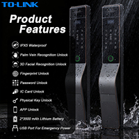 Serrure de porte intelligente extérieure étanche IP65 avec reconnaissance faciale 3D et empreinte digitale double face, application Xhome Garden Gate